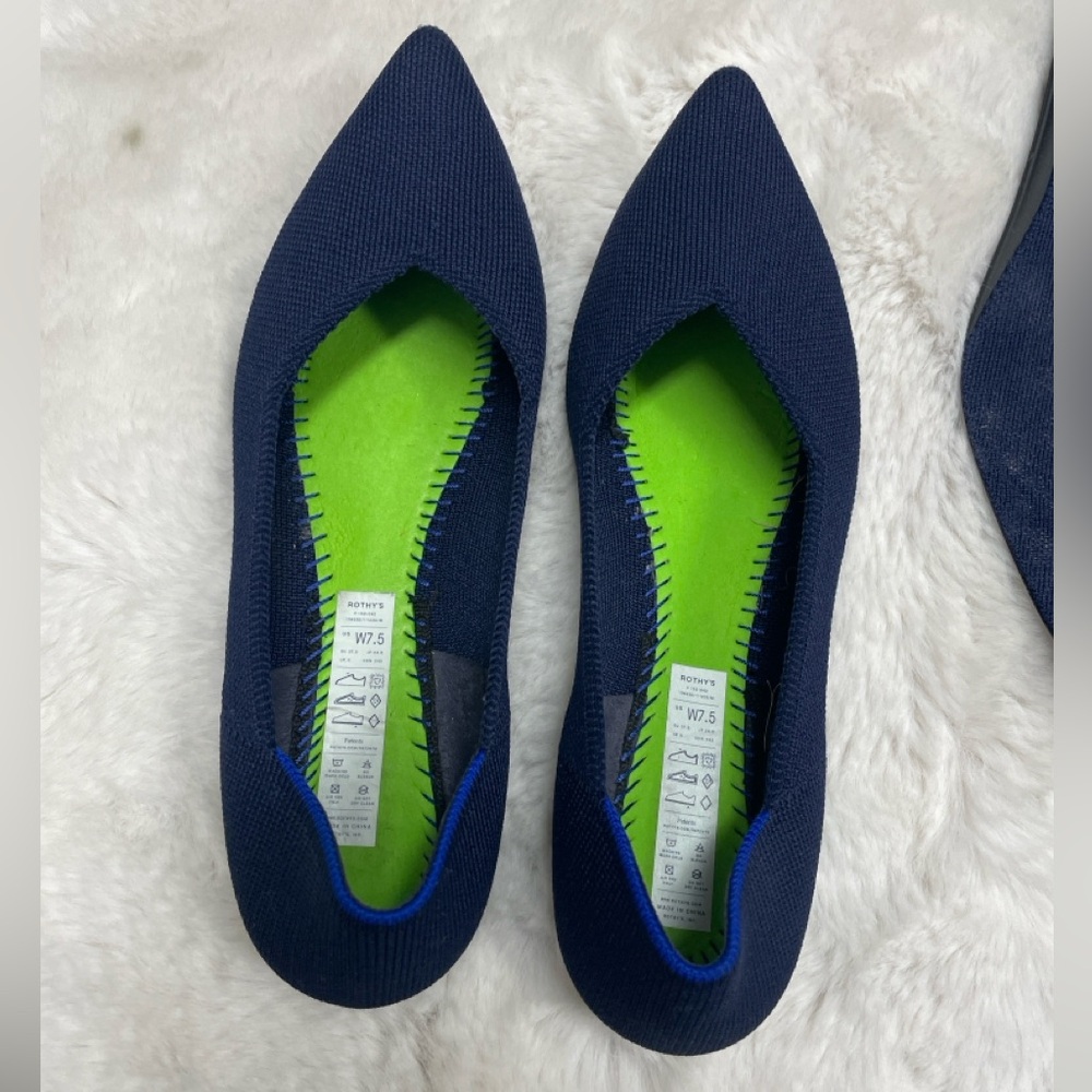 Rothy's Navy Pointed Flats - Picture 6 of 6